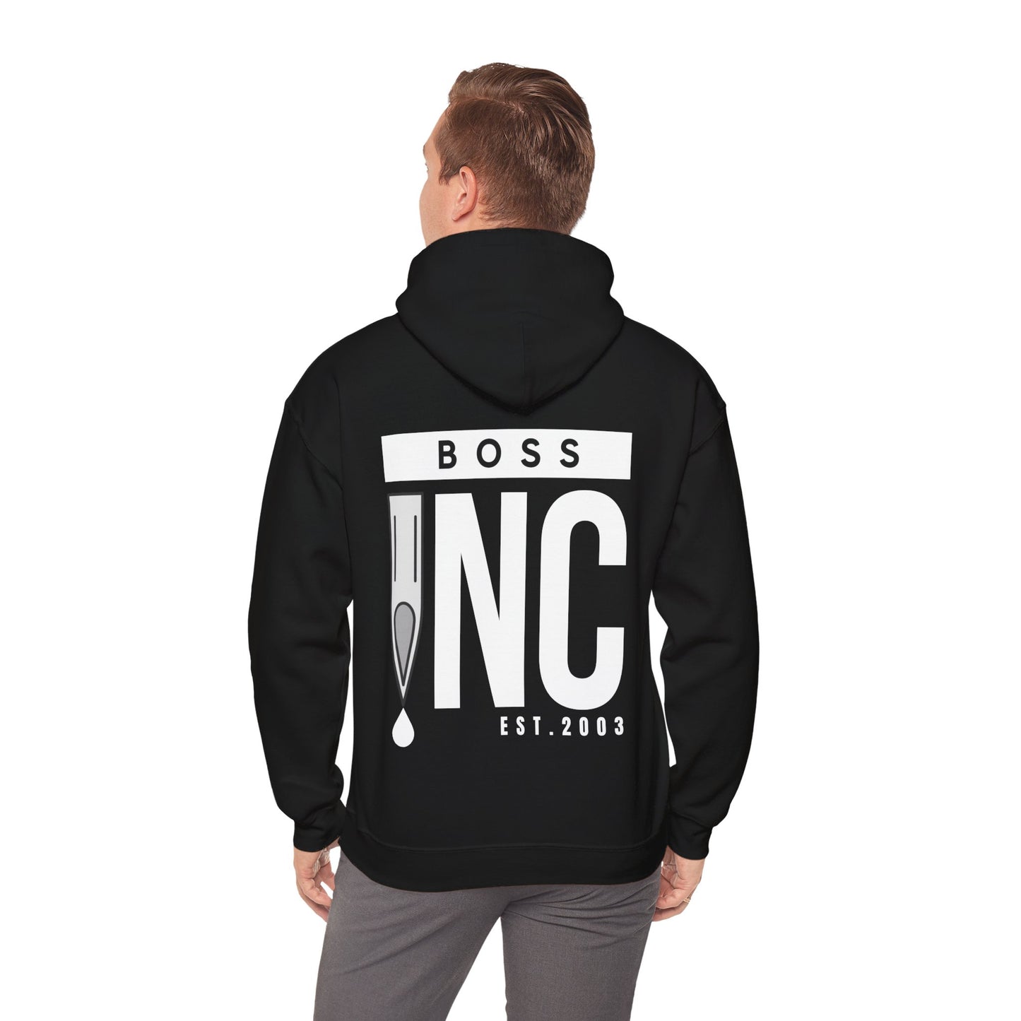 Boss INC Large Back Logo Unisex Hoodie