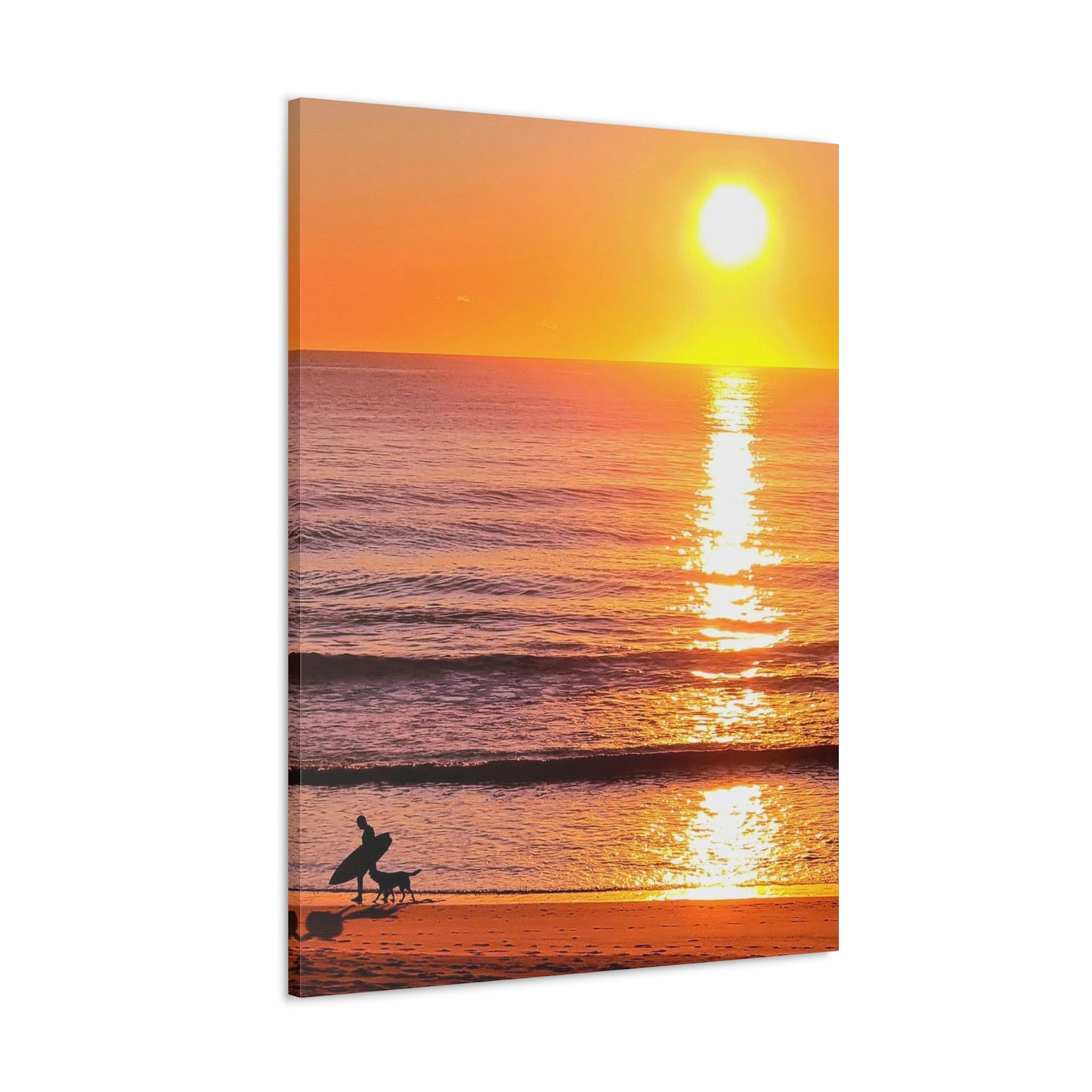 Sunrise Surfer Canvas Print