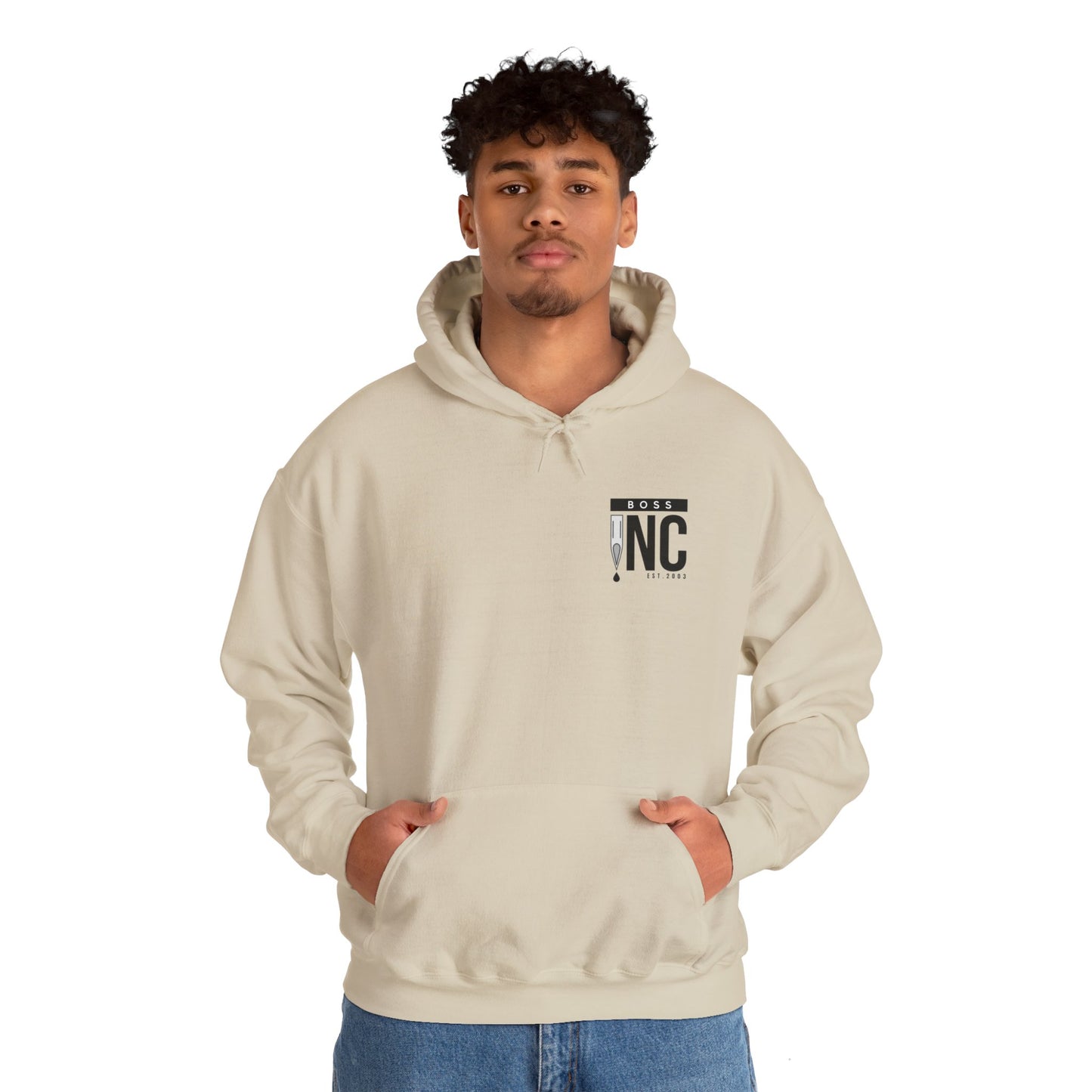 Boss INC Large Back Logo Unisex Hoodie