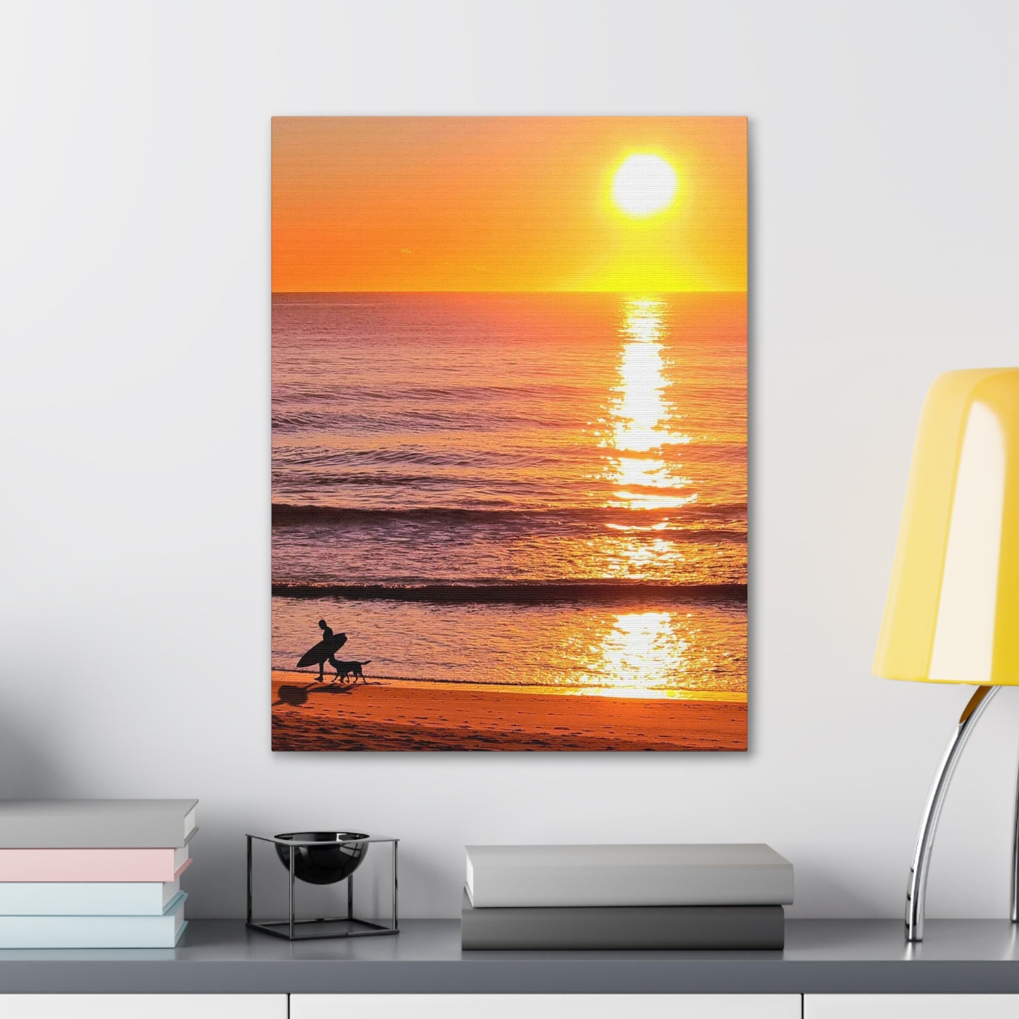 Sunrise Surfer Canvas Print