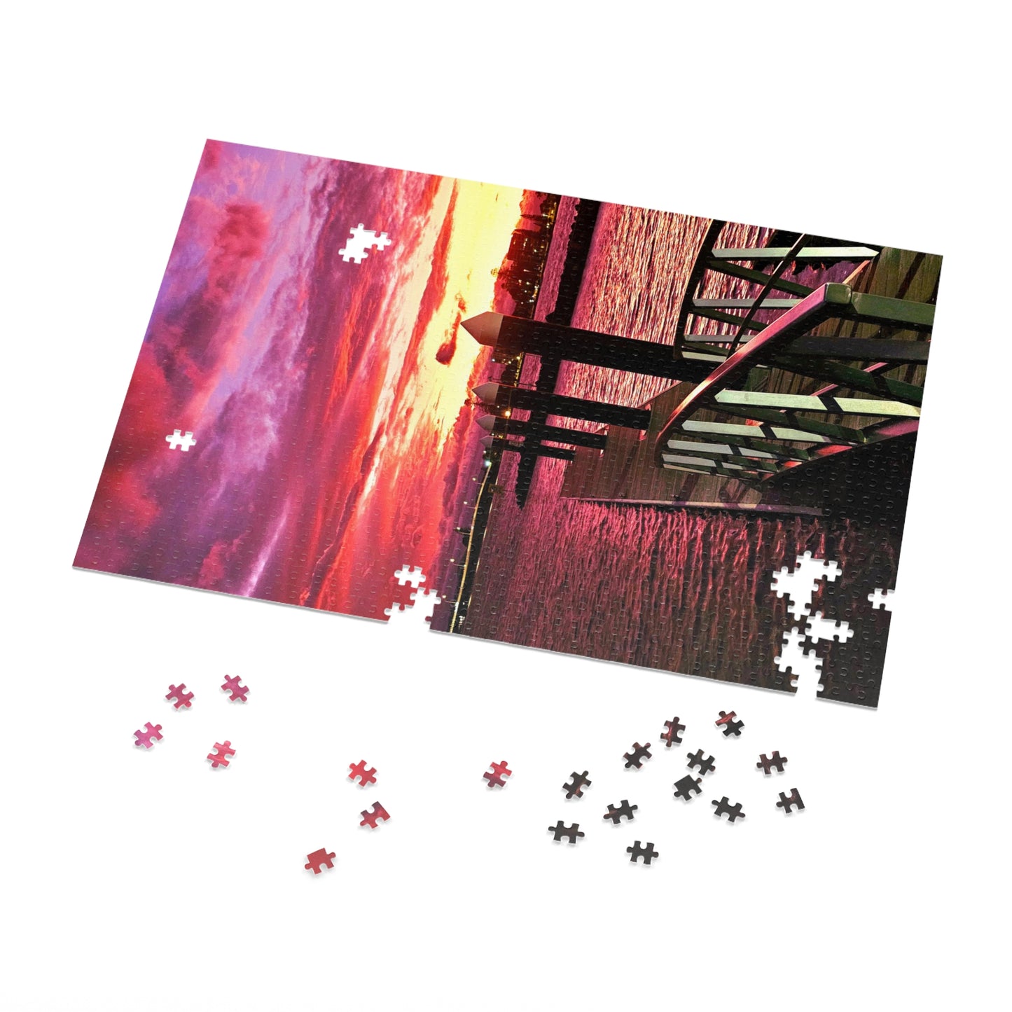 Forster Pier Sunset Jigsaw Puzzle