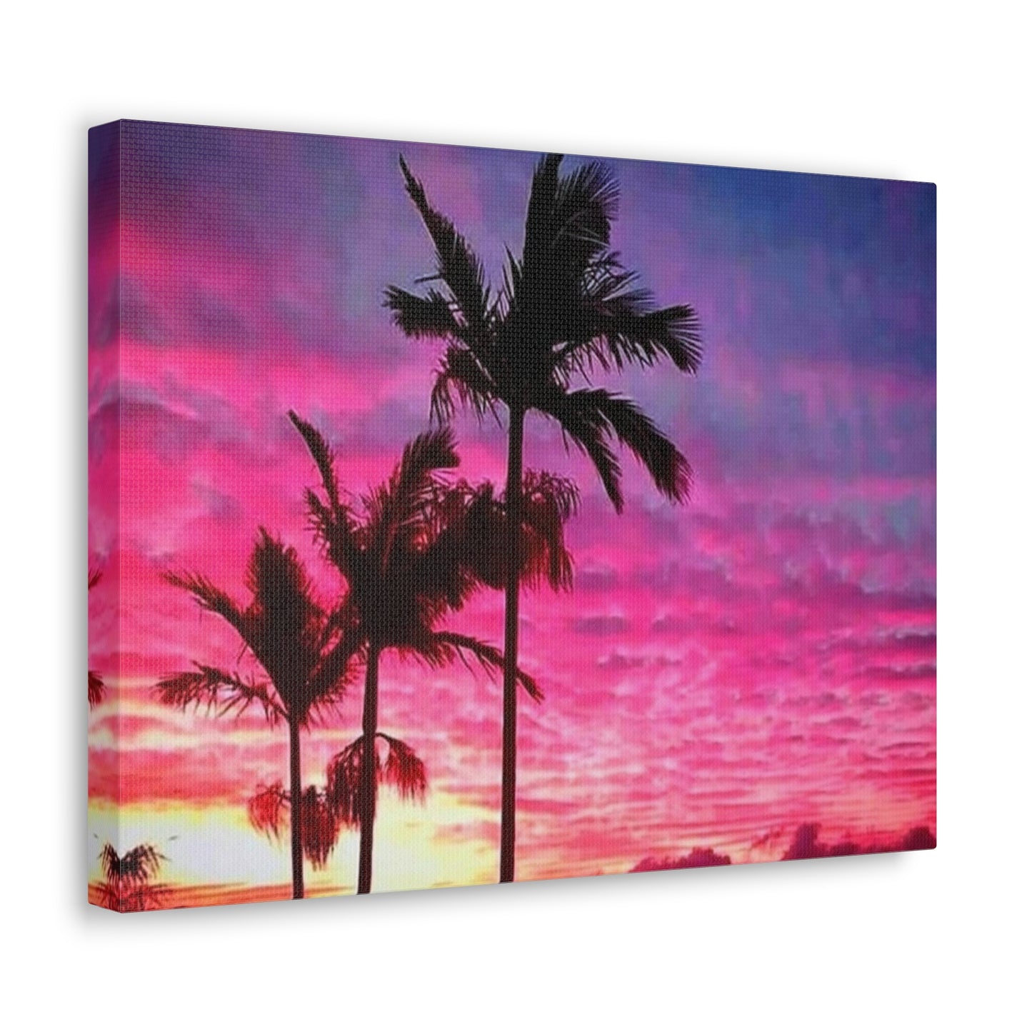 Cloudy Palms Canvas Print