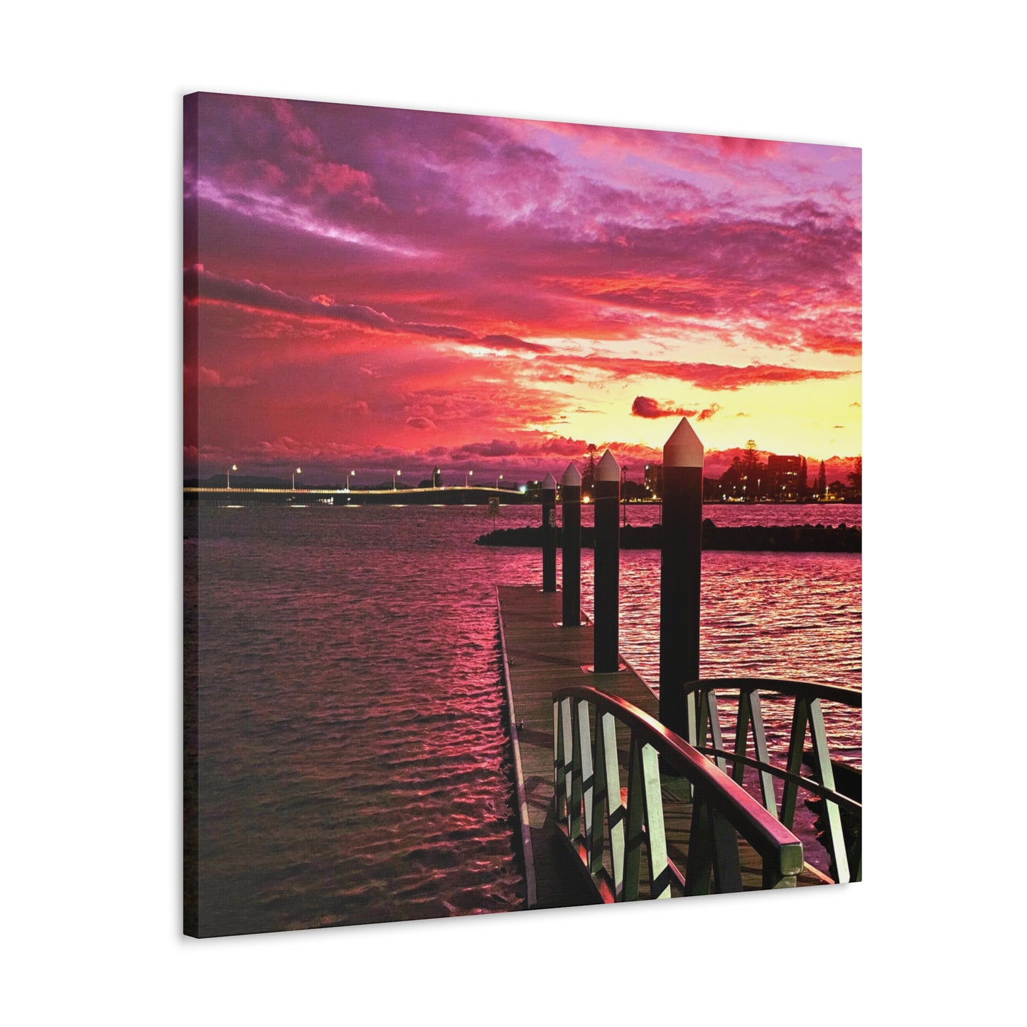 Forster Pier Sunset Canvas Print