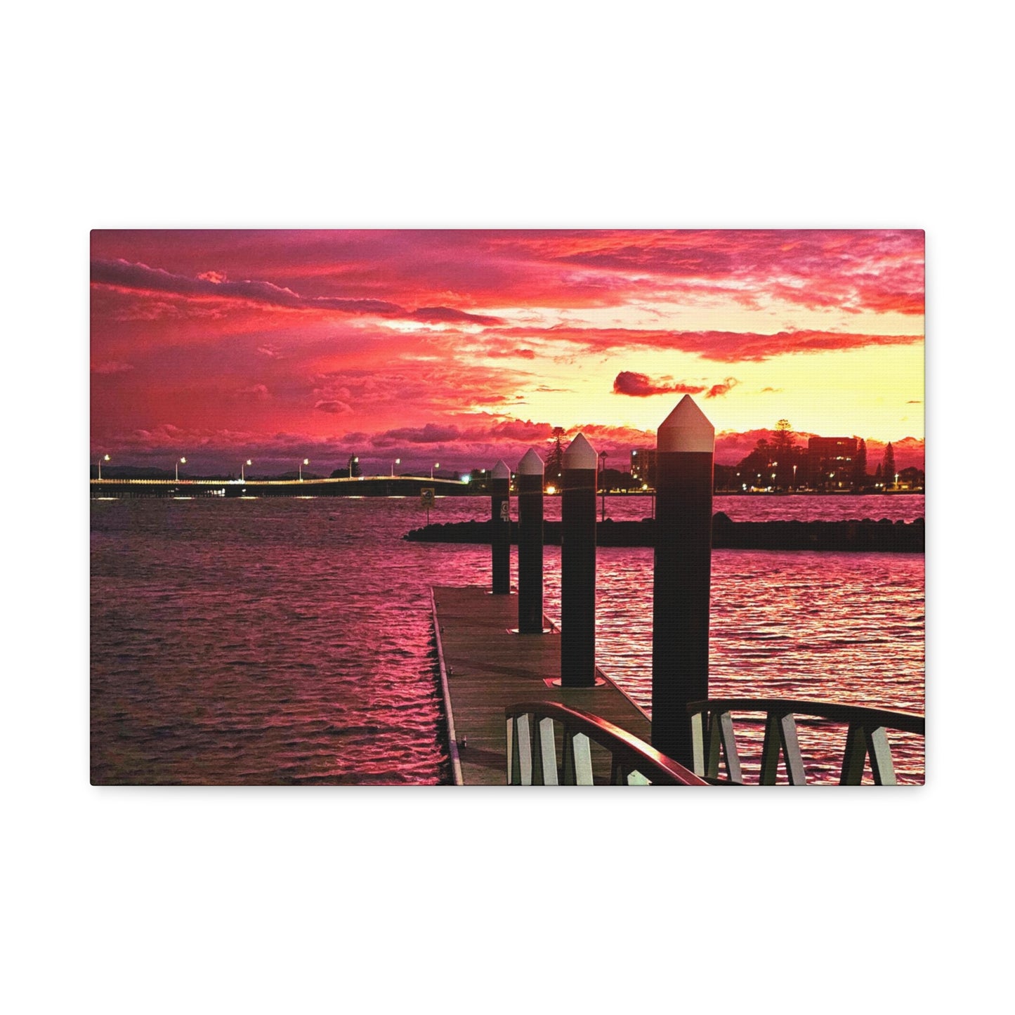 Forster Pier Sunset Canvas Print