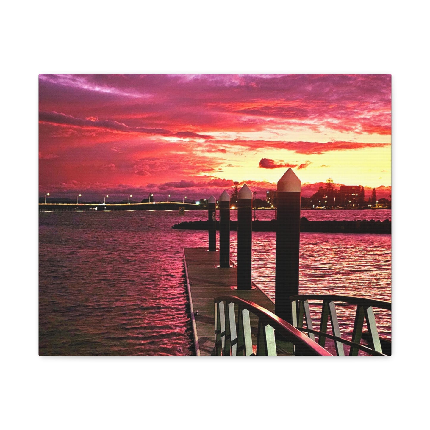 Forster Pier Sunset Canvas Print