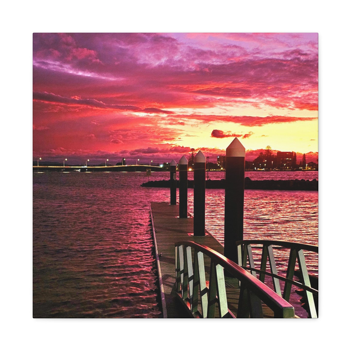 Forster Pier Sunset Canvas Print