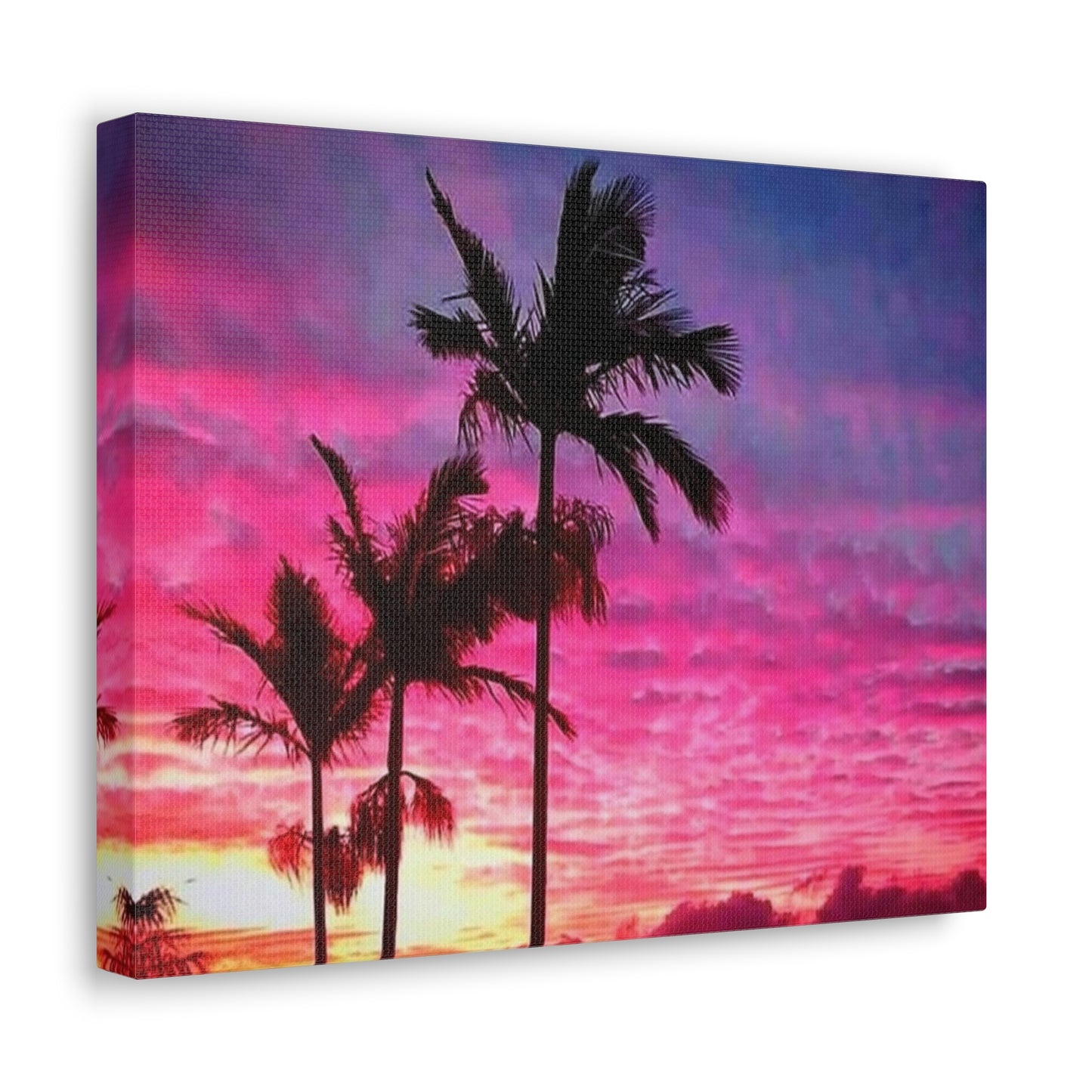 Cloudy Palms Canvas Print